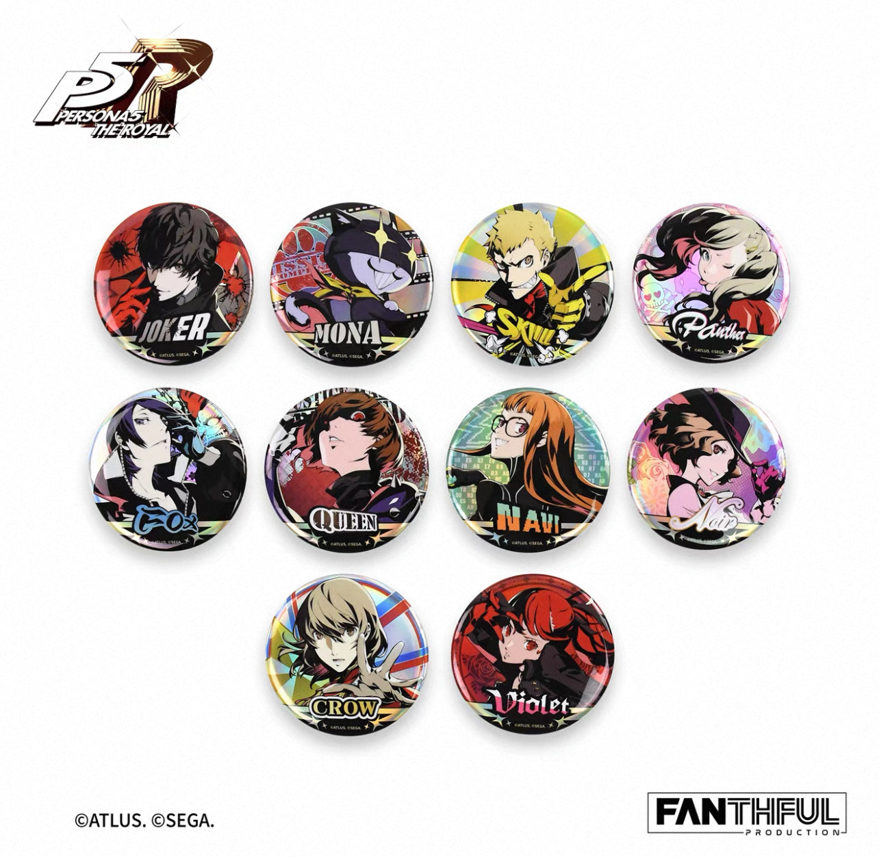 [PRE-ORDER] Persona 5 Royal x FANTHFUL Can Badge